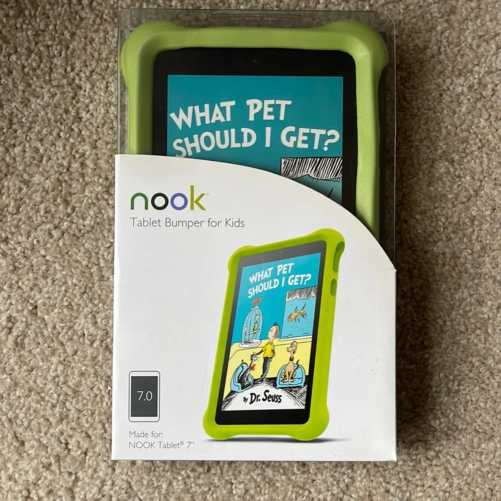 NIB Lime Green NOOK Tablet Micro Foam Bumper For Kids Made for NOOK 7